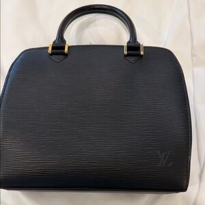 Louis Vuitton Black Epi Leather Pont-Neuf Top-Handle Satchel with Gold Hardware